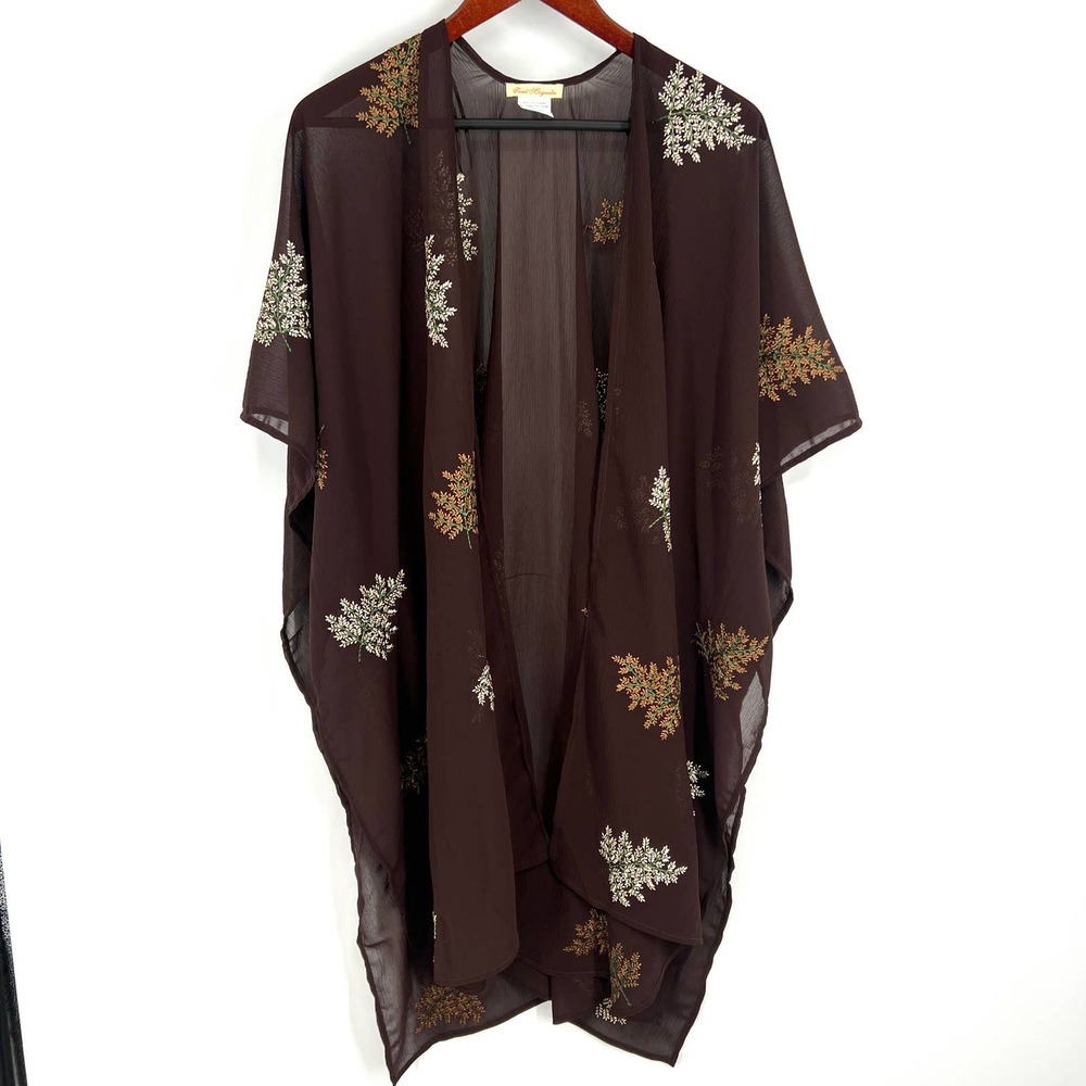Sweet Magnolia ONE SIZE Shawl Cover Up Blouse Shirt Top Fall Winter Cozy Comfy